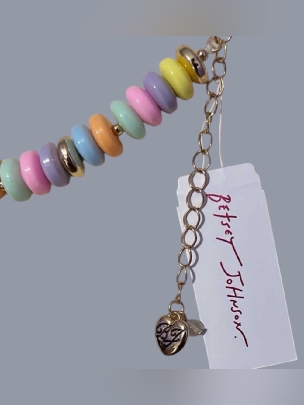 Betsey Johnson Pastel Gummy Bear Charm Necklace and Bracelet Set - Picture 5 of 8